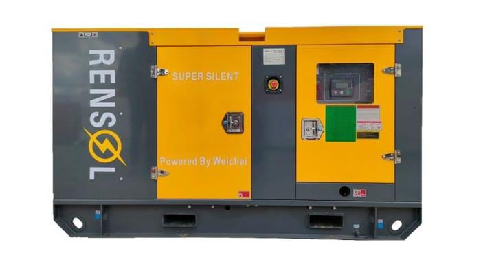 Дизельный генератор Rensol RC88HC в кожухе на шасси 4BTA3.9-G11