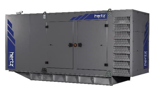 Дизельный генератор Hertz HG 850 DC в кожухе на шасси с АВР DP222CB