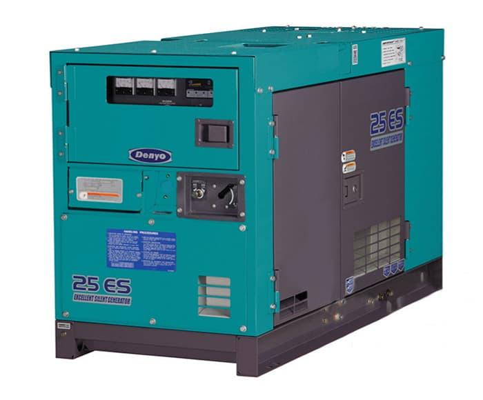 Дизельный генератор Denyo DCA-25ESK в кожухе на шасси с АВР V2203-KB