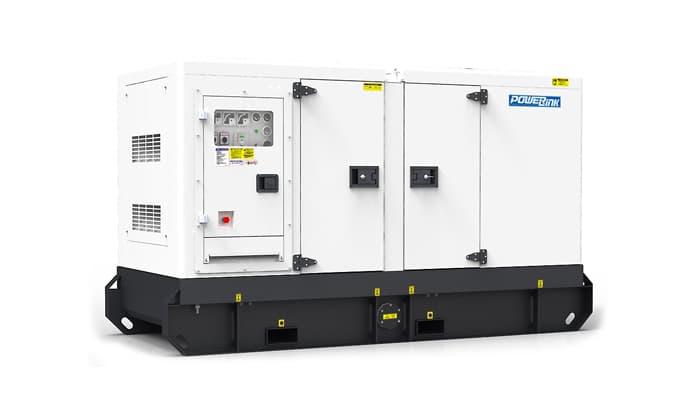 Дизельный генератор PowerLink GMS175C в кожухе на шасси