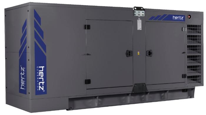 Дизельный генератор Hertz HG 350 DC в кожухе с АВР P158LE-1