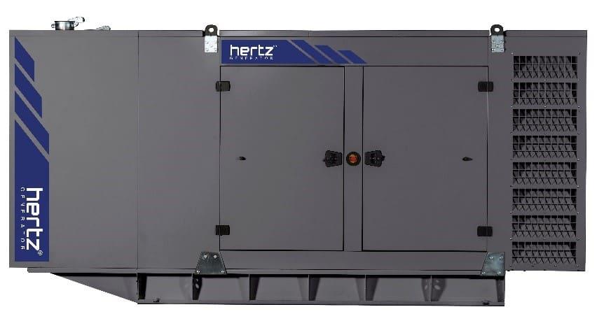 Дизельный генератор Hertz HG 824 DC в кожухе на шасси DP222LC