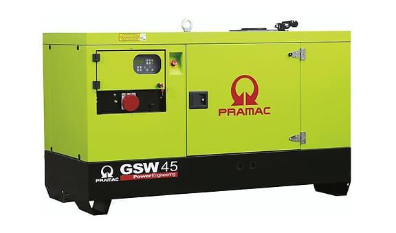 Дизельный генератор Pramac GSW45P в кожухе на шасси 1103A-33TG1