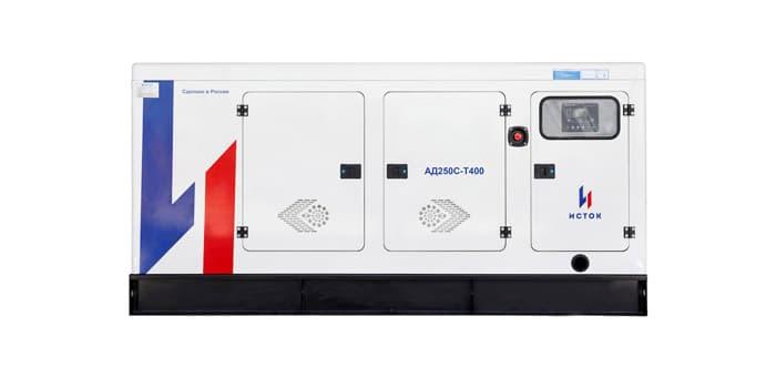 Дизельный генератор Исток АД250С-Т400-РПМ35 в кожухе на шасси с АВР WT13B-308DE