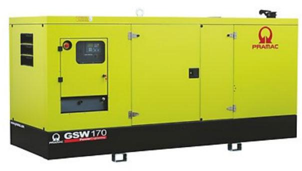 Дизельный генератор Pramac GSW170V в кожухе на шасси TAD731GE