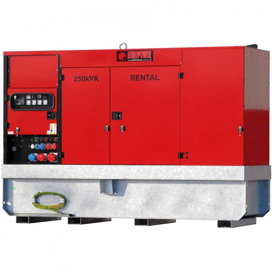 Дизельный генератор EUROPOWER EPSR 250 TDE в кожухе на шасси с АВР TAD734GE