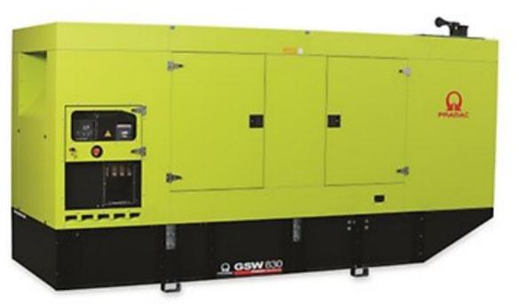 Дизельный генератор Pramac GSW830DO в кожухе на шасси с АВР DP222LC