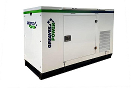 Дизельный генератор Greaves GPWII-PII-25F в кожухе на шасси с АВР G30-II