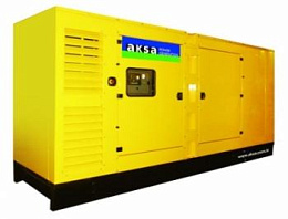 Дизельный генератор Aksa AD 410 в кожухе на шасси с АВР DP126LB