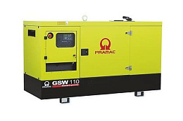 Дизельный генератор Pramac GSW110P в кожухе на шасси 1104C-44TAG2
