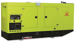 Дизельный генератор Pramac GSW630DO в кожухе на шасси DP180LA
