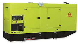 Дизельный генератор Pramac GSW560V в кожухе на шасси TAD1641GE