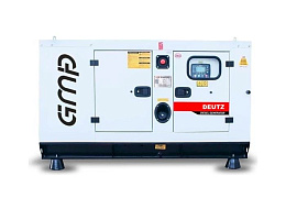 Дизельный генератор GMP 82DAC в кожухе на шасси с АВР BF4M2012CG1