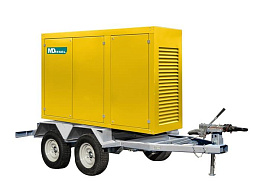 Дизельный генератор Mitsudiesel ЭД-16С-Т400-1РПМ29 в капоте на шасси MDK 30 4L